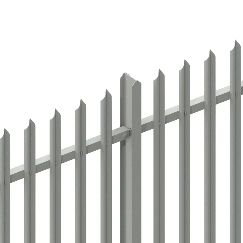 W Pale Security Palisade Fence Galvanized Steel Wrought Iron 1.8m Metal Stainless Steel Garden