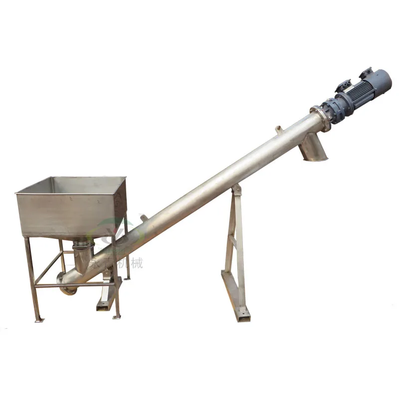 electric stainless steel vertical loading hopper screw conveyor elevator for corn/wheat/rice/grain/cereal/flour