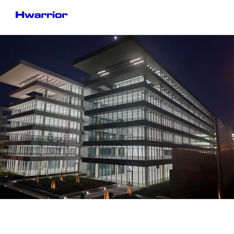 Exterior facade building  glass wall panels frameless curtain wall