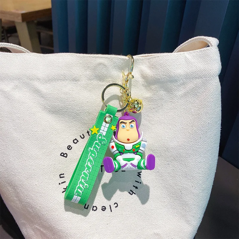 New Anti-Lost Car Key Bag Accessories Cute PVC Soft Rubber Key Ring Lovely Cartoon Toy Key Chain 3D Doll Pendant Keychains