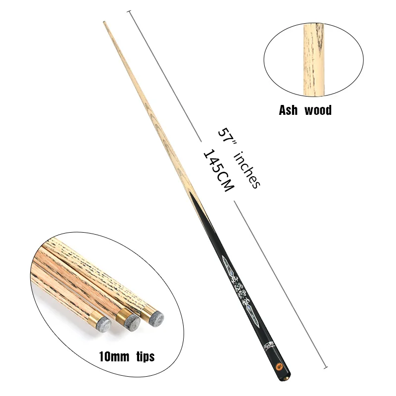 One-piece Ash Wood Snooker Pool Cue Stick for Snooker Billiard and Pool Players Snooker Cue Stick TP-C2006