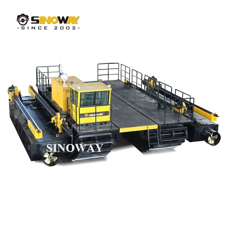 Modular Jack Up Pontoon Platform Self elevating platform with Amphibious tracks for sale