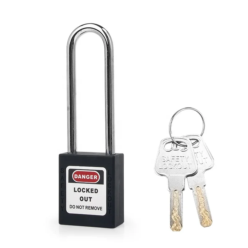 76MM Long Steel Shackle Loto Safety Padlock with Keyed Alike for Overhaul of Industrial Equipment
