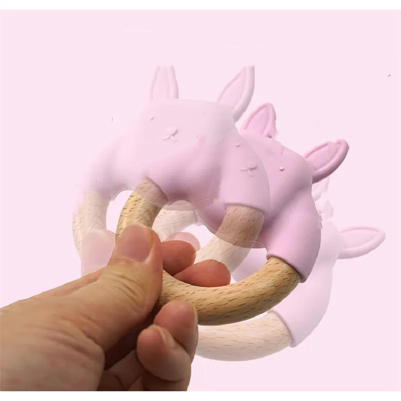 Food Grade Silicone Baby Teether Toy Baby unicorn Shape BPA Free Teething Toys For Toddlers Infants Baby tooth Massager