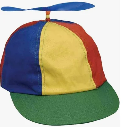 Rainbow Propeller Helicopter Baseball Cap Fancy Hat For Adult Kids Party Carnival