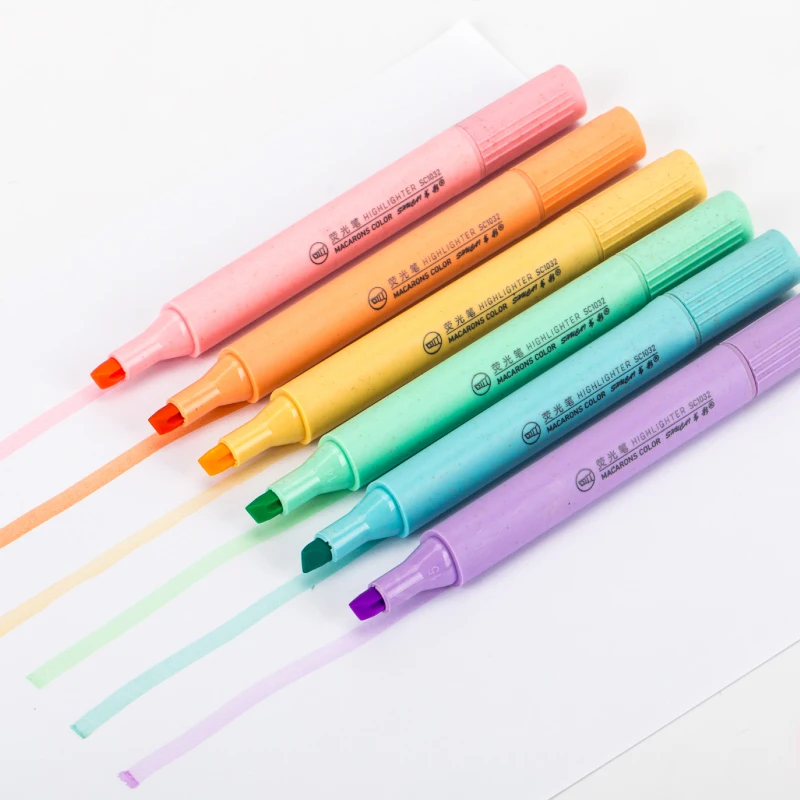 Оптовая продажа, высокое качество, Быстросохнущий многоцветный креативный хайлайтер, китайский маркер