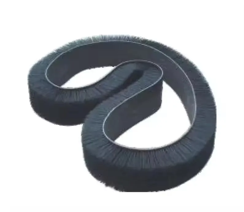 Flexible Flat Nylon 3in Bristle Conveyor Belt Cleaning Brushes with Standard Drive Pulleys for Textile Industry