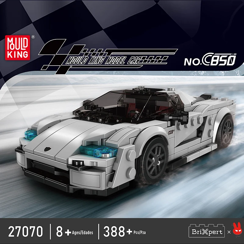 Форма король 27070 C850 + ShowcaseSuper гоночный спортивный мини-кар сборка кирпичей игрушки для мальчиков MOC дисплей коробка подарок строительные блоки