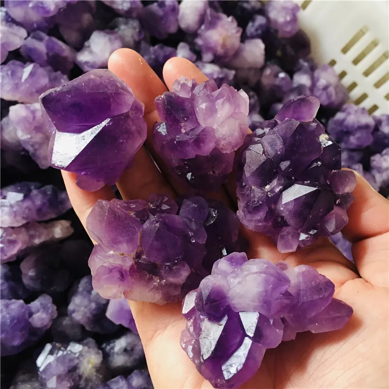 Wholesale natural amethyst like a flower crystal cluster for home decoration