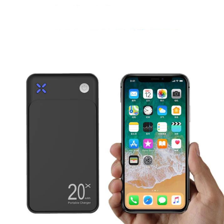 
New Design Type-C input Power Bank 20000 mah Dual USB Portable Power Bank 