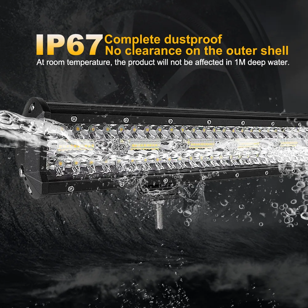 2024 New Straight Curved 12V 24V Dual Color DRL 22 32 42 50 52 Inch 120W 288W 324W 594W 756W Double row Single Row LED Light Bar