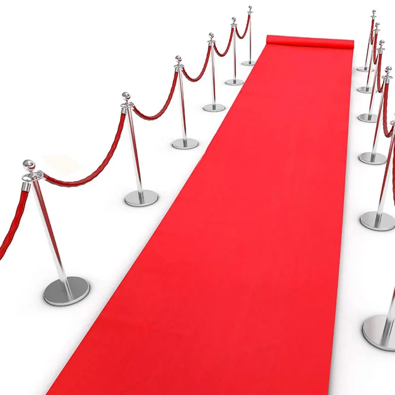 Lowest Price Felt Fabric Roll Pieces Industrial Felt Polyester Non Woven Colorful felt carpet wedding disposable red carpet