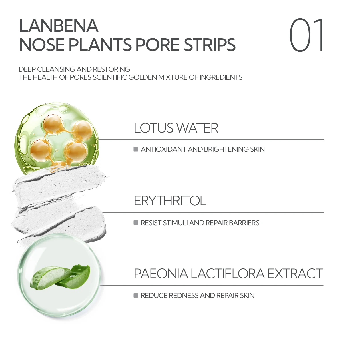 Lanbena Blackhead Remover Pores Shrink Serum and Nose pore Strips super freckle remover skin repair cream