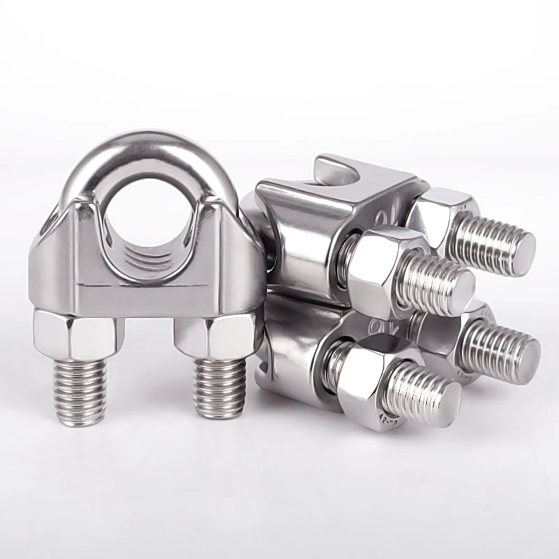 Factory Price A2 A4 Stainless Steel Wire Rope Clip Rigging Hardware Clamp Clip