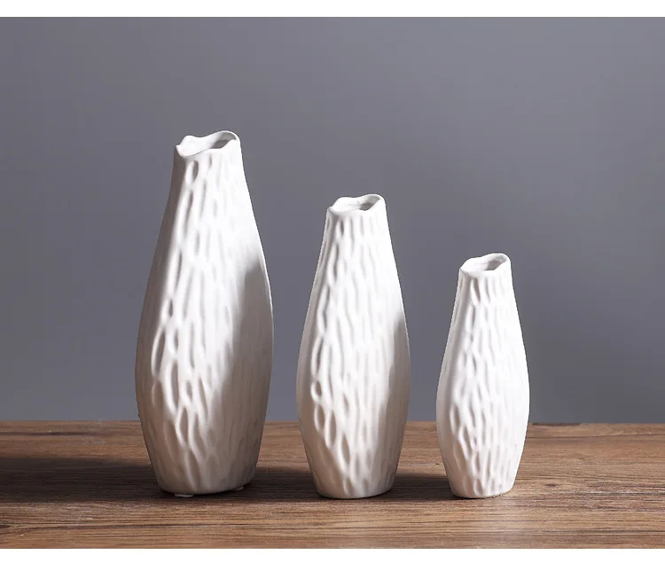 Wholesale OEM Home Decor Interior Living Room Simple Ceramic Vases For Plants