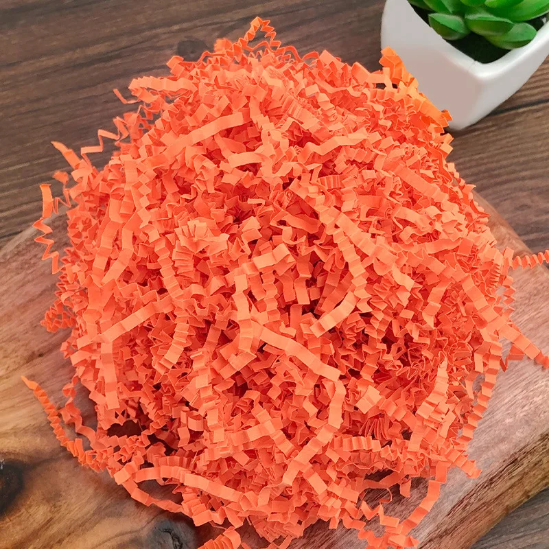 Green Crumpled Crinkle Cut Paper Filler Wholesale Eco Packing Gift Wrapping Paper Shipping Bulk Shredded Paper