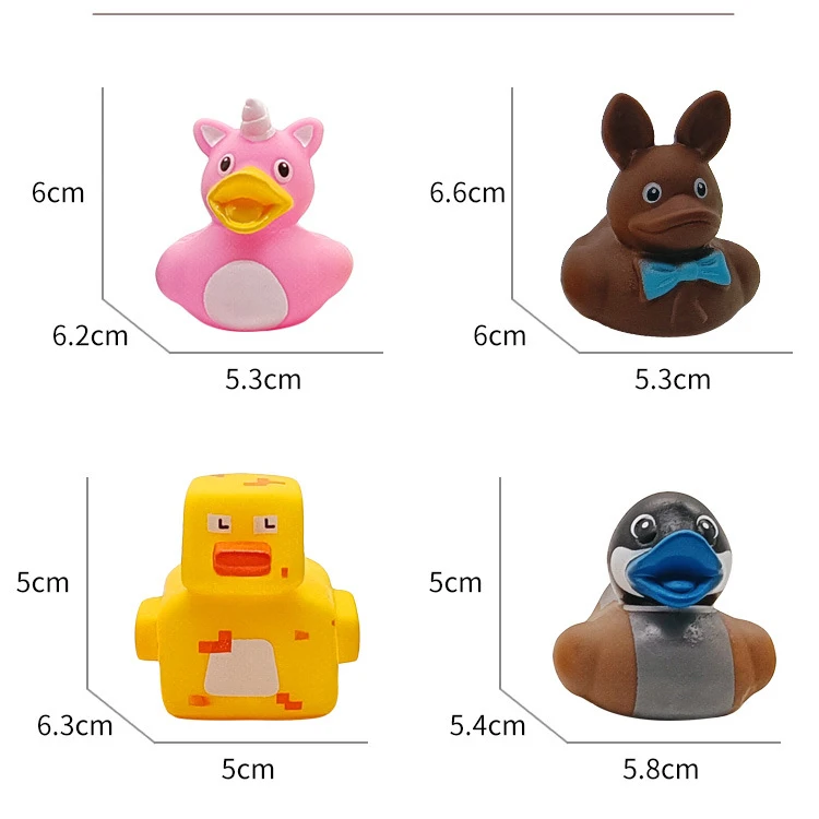 Promotional Custom Plastic Toy Weighted Floating Bath Toy Rubber Ducky Bathtub Squeaky Bath Duck