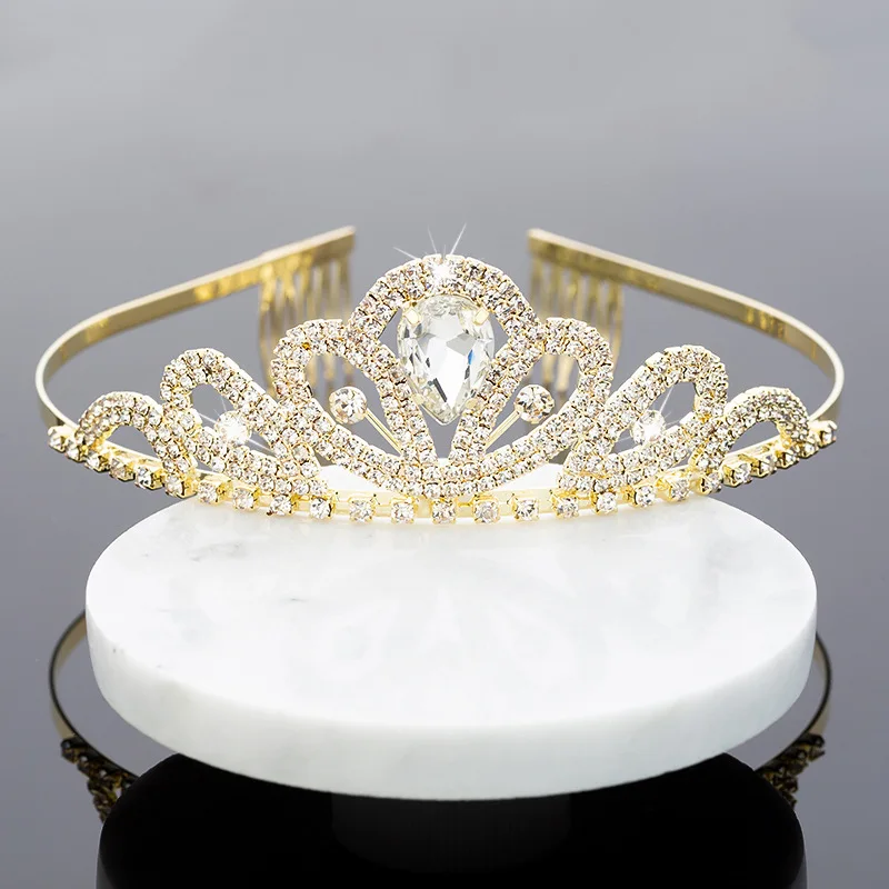 Shinning Diamond Tiara Rhinestone Crown Crystal Stone Wedding Tiara