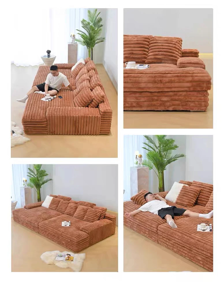 SHEZI Одноместный и Loveseat для гостиной лидер продаж толстый полосатый вельветовый модульный секционный диван комплект диванов