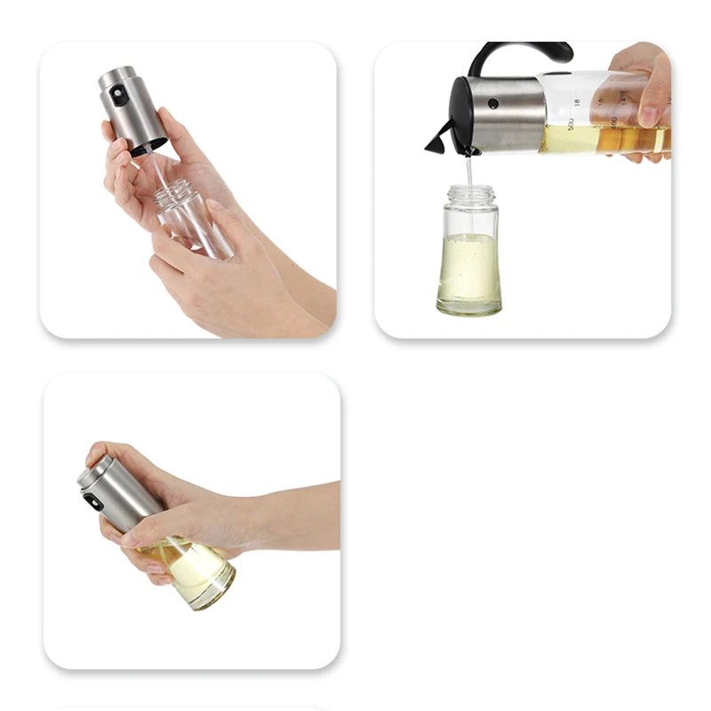 Kitchen Gadgets Stainless Steel Olive Oil Glass Bottle Salad food BBQ Baking Roasting Cooking Olive Oil Sprayer