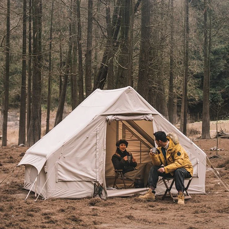 Alocs Large Outdoor Travel Waterproof Cabin Air Tent Portable Oxford Fabric Family Camping Inflatable House Glamping Tent