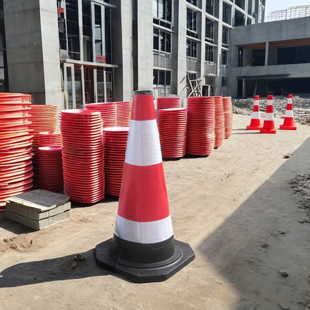 Supplier Traffic cone With black base Traffic Safety Top Sale PU Rode Cone