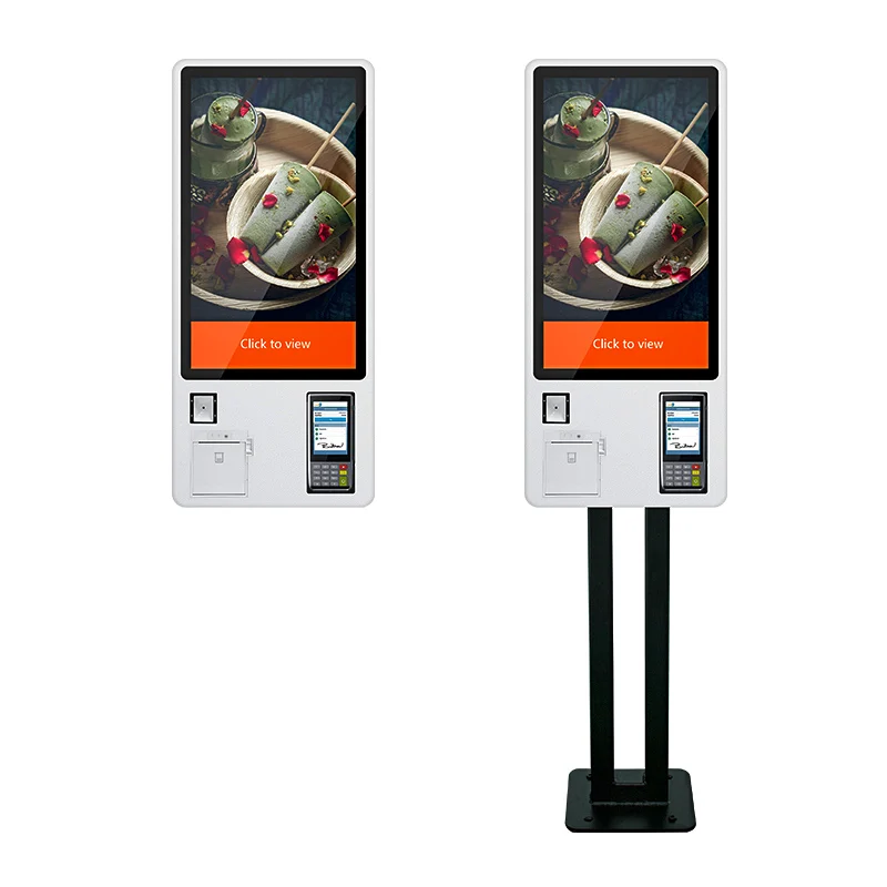 Self service Interactive Touch screen airport hotel restaurant hotel check in kiosk with passport reader