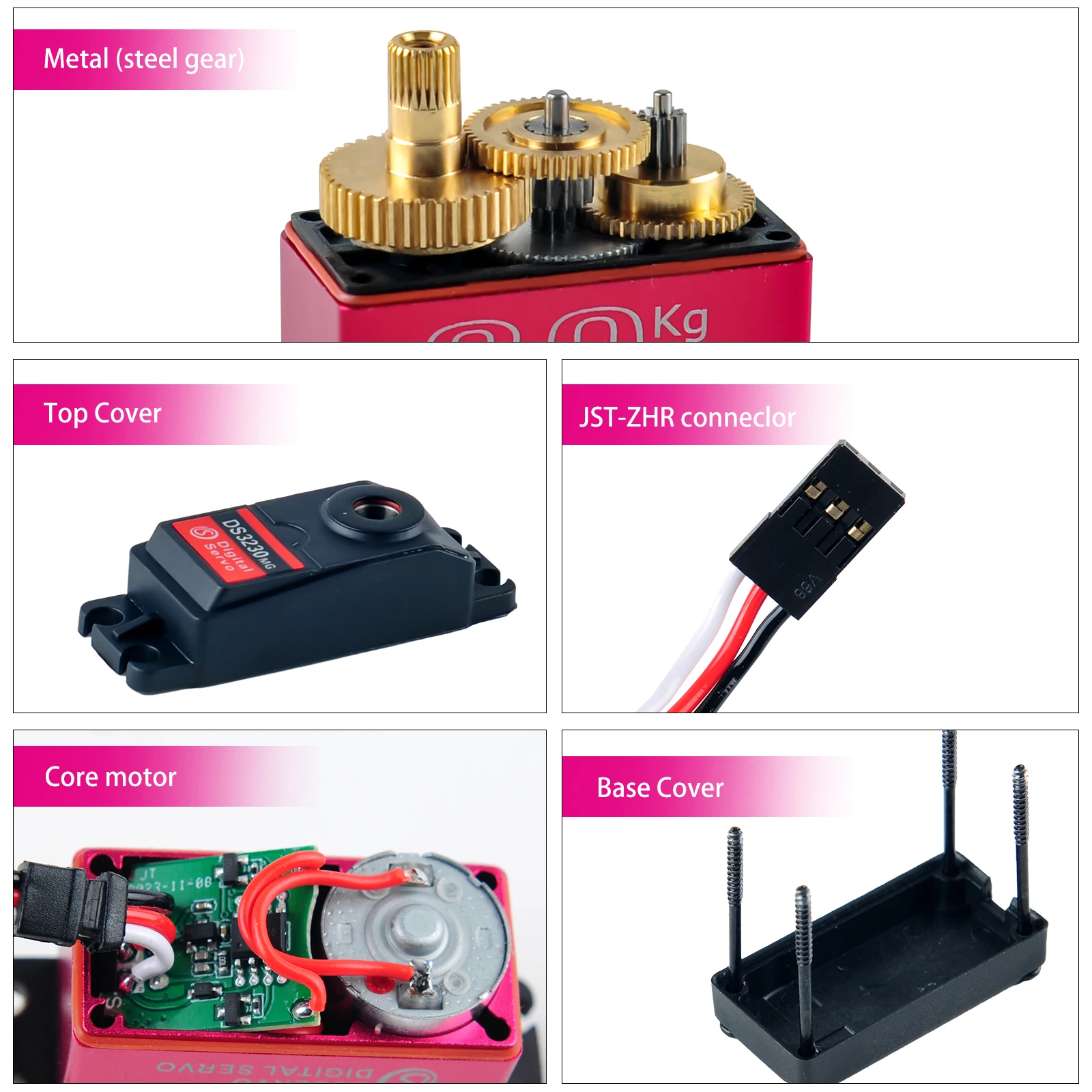 High Torque Metal Copper Core Digital Servo 25T Servo 30KG Gear RC Car Toys 270 Degree Rotating Waterproof Remote Control PC DIY