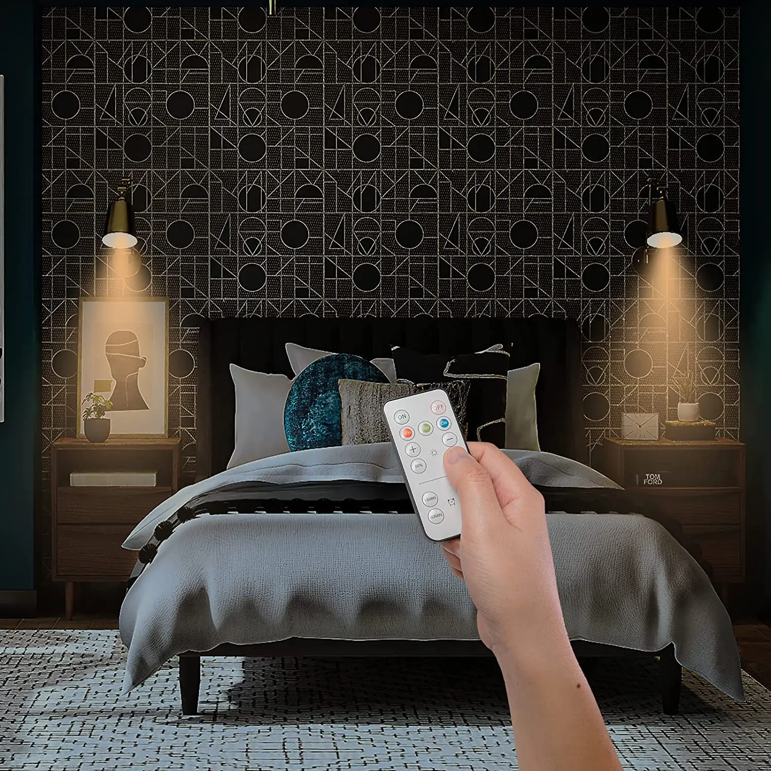 Battery Operated Light Bulbs for Lamps with Remote Timer Dimmable LED Puck Lights with E26 /E27 Screw