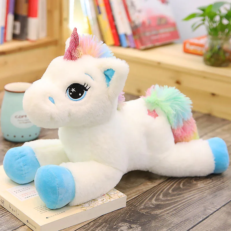 
Factory sells plush unicorn toys cute rainbow horse stuffed toys for baby gift 