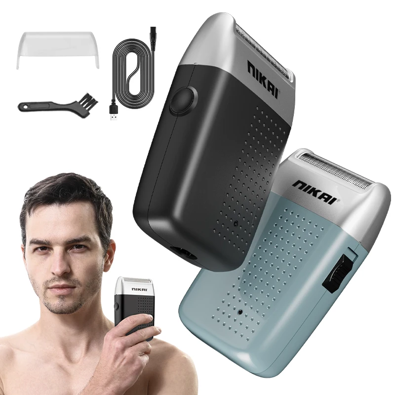 Suttik  Nk-7165 New Mini Travel  Pocket Portable Electric Beard Shaver Men With Detachable Cutter Head USB Rechargeable