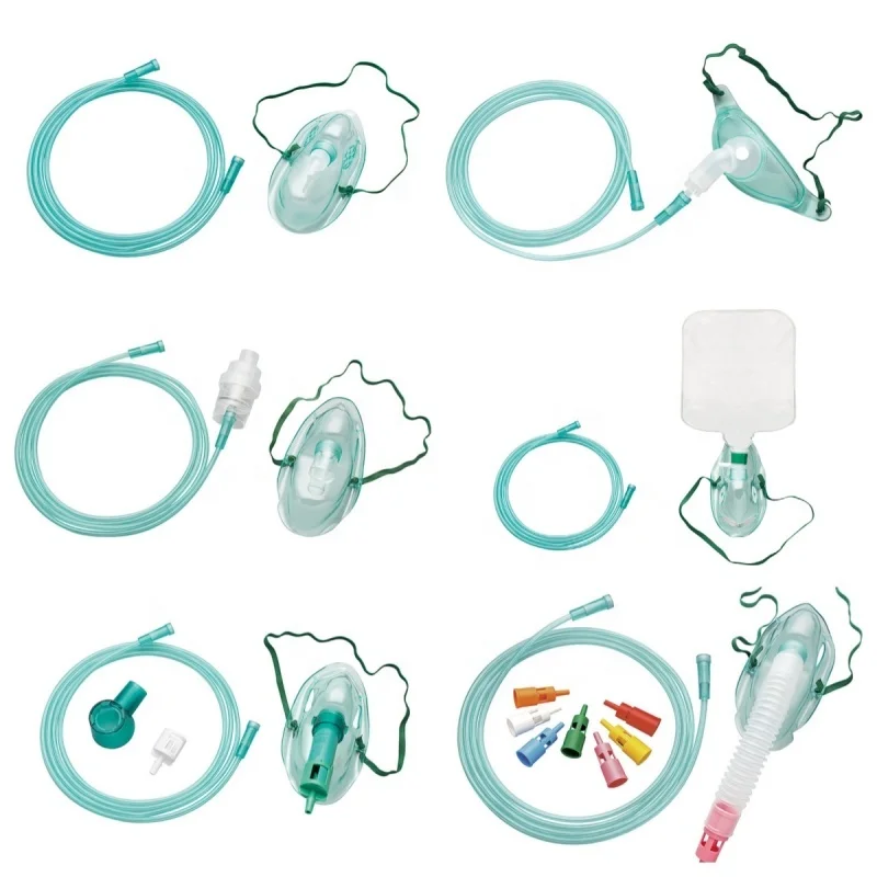 China Hot Sale Different Sizes Oxygen Venturi Mask Kit Breathing Adjustable Venturi Mask