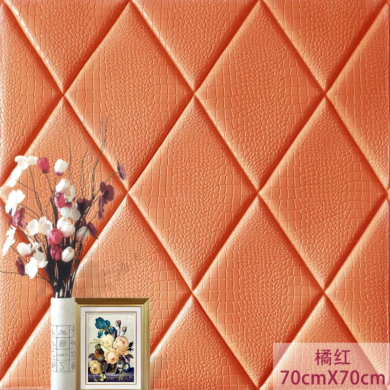 Pure color Good sale promotional deep embossed mural wallpapers