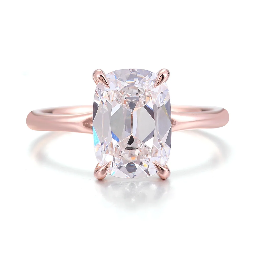 Popular 3ct DEF VS OMC cushion Lab Diamond With IGI certificate Moissanite ring for Women in Silver 10K 14K 18K Custom Ring