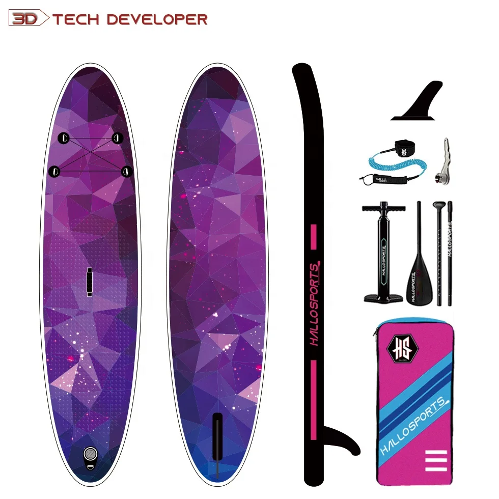 Hallosports 307 portable mini air inflatable stand up inflatable surfboard sup