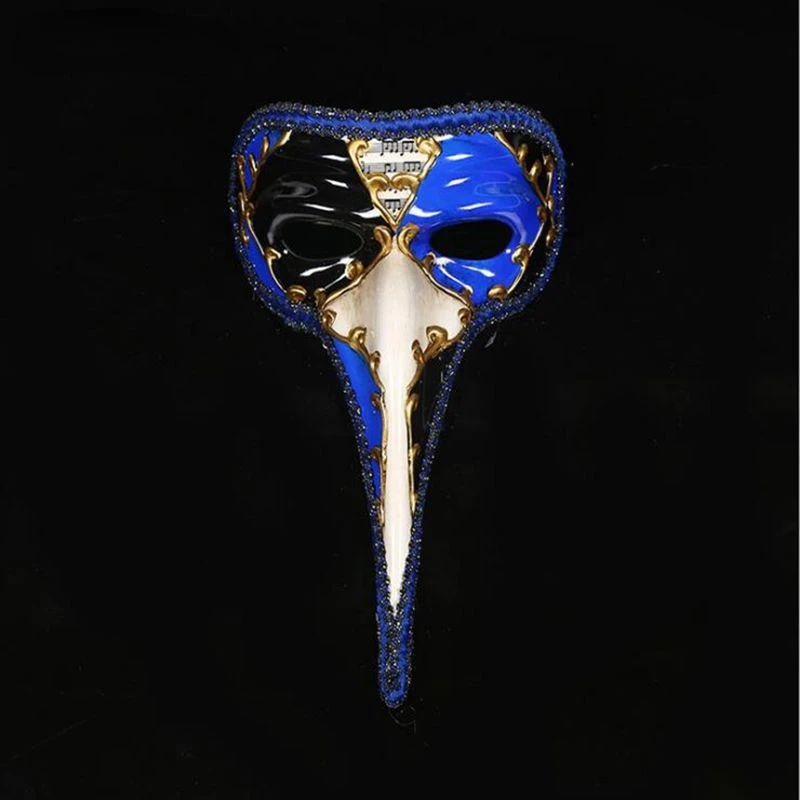 Venetian Mask Small Long Nose Halloween Masquerade Mask Painted Antique Venetian Mask Proboscis Wang Adult Male Models