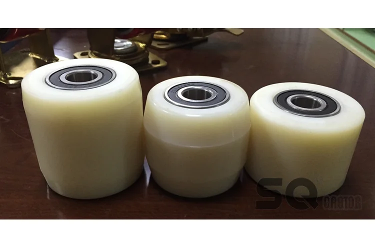 Aluminum Core Double Dall Bearing White Nylon Castor Wheel Loading 500kg Forklift Roller Casters Wheels