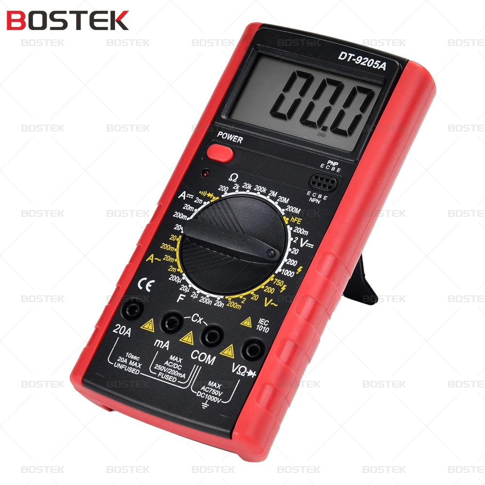 Цифровой мультиметр BOSTEK DT9205A измеритель напряжения постоянного и переменного тока амперметр тестер Гц