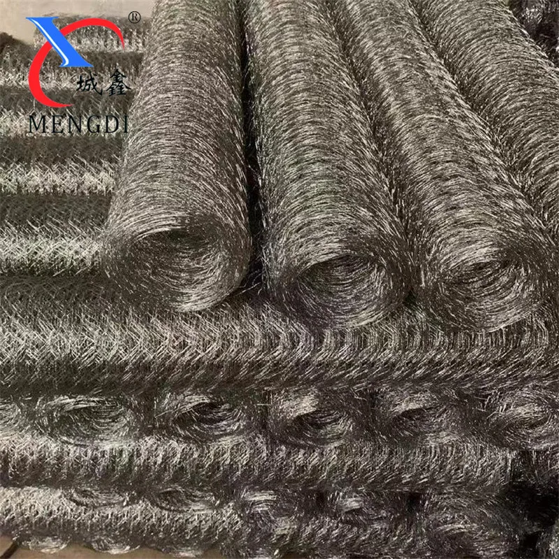 Strong 2.7mm Diameter Hexagonal Wire Mesh Roll  Woven Gabion Baskets