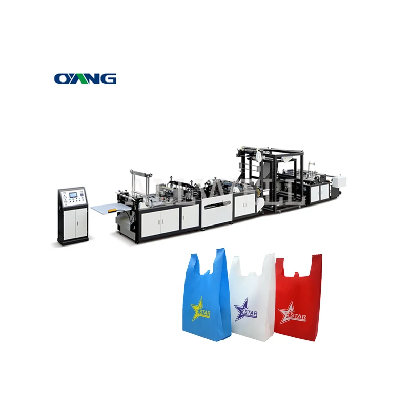 ONL-B800 Multi-funtional Non Woven Bag Machine Making, D Cut Nonwoven Fabric Bag Making Machine
