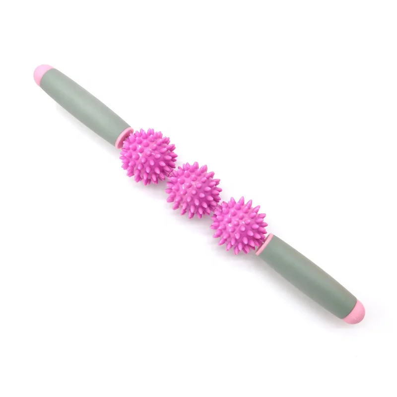 Fitness Body Relaxing Foam Roller Yoga Therapy Massage Stick Spiny Ball