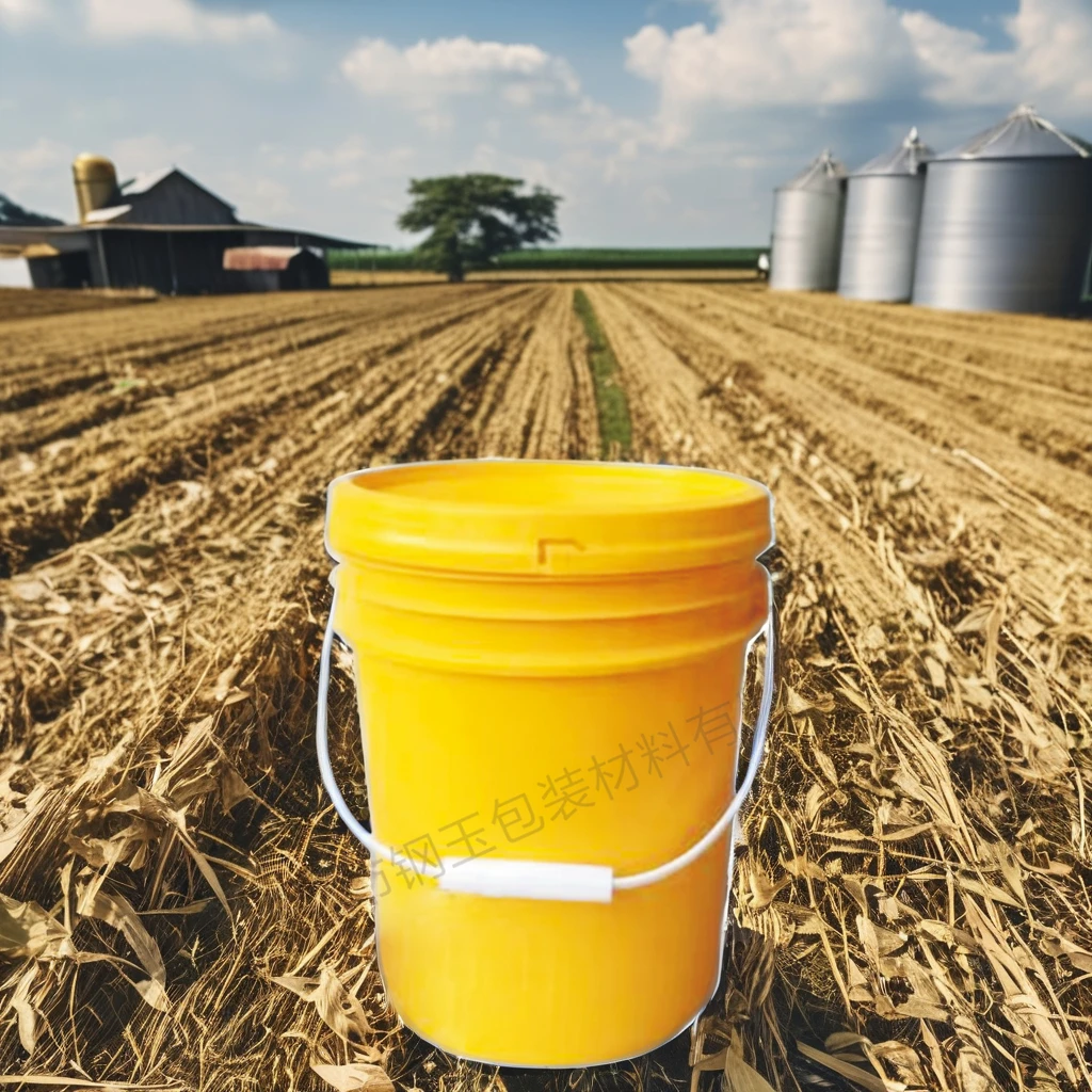 Factory Supplied 18L Recyclable round Plastic Drum Durable Kitchen Storage Bucket Food Grade Material for Water & Packaging Use