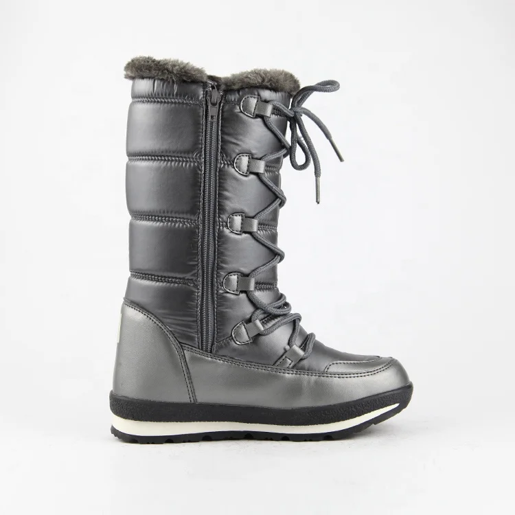 Boys Girls Knee-high Boots PU Leather Boots Warm Cotton Kids Fashion Boots Children Winter Shoes