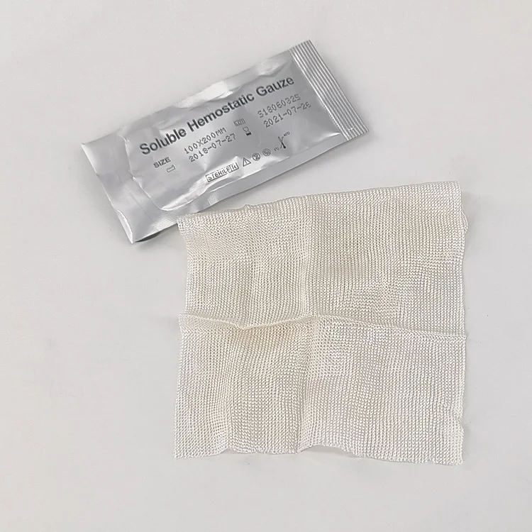 Medical Consumables Carboxymethyl cellulose-based Soluble Hemostatic Gauze for wound healing