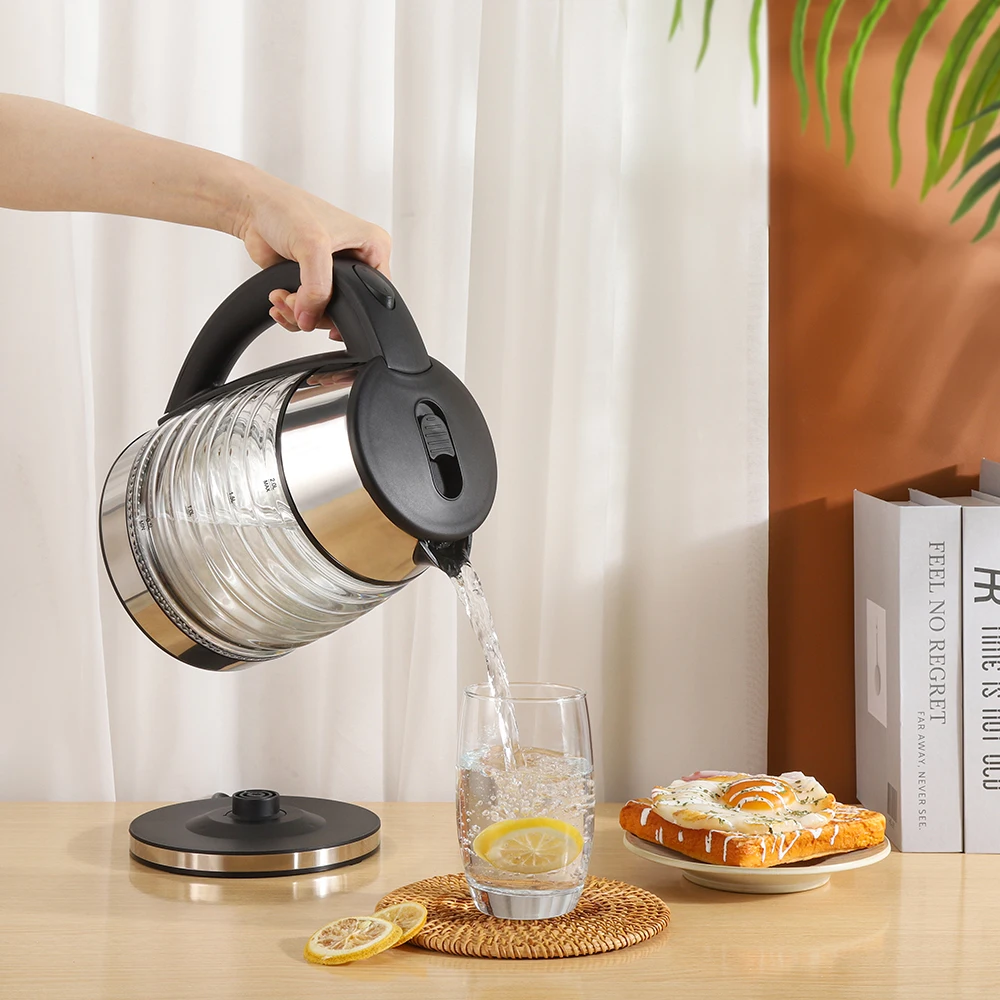 Wholesale 1.8L 1500W Black Portable Kettle Electric Tea Water Boiler Home Appliances