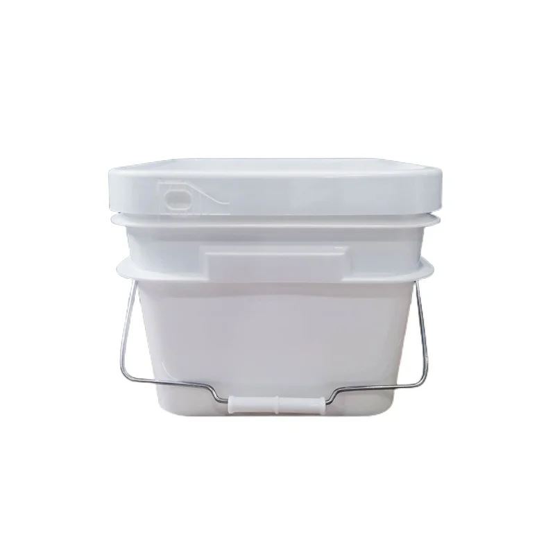 8 liter food grade square plastic bucket with lid and handle for paint,tool