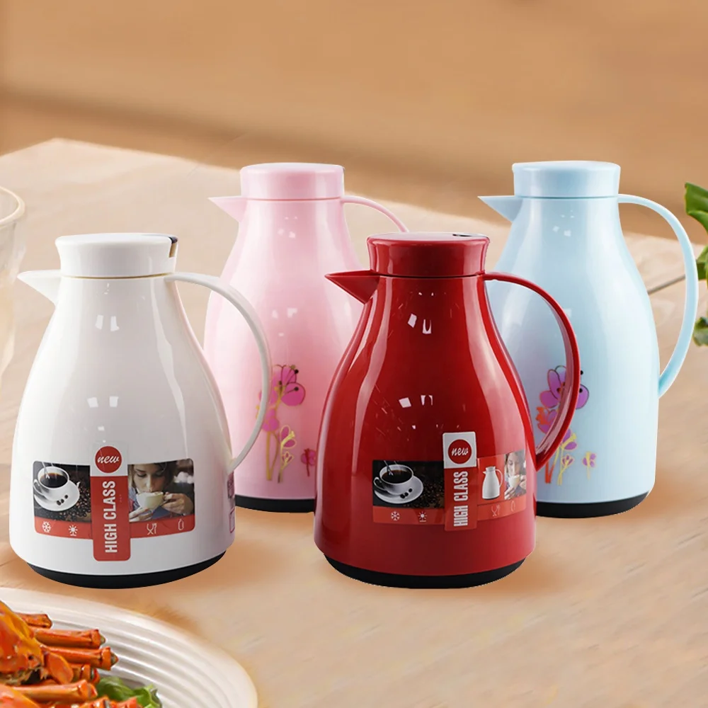 2023 NEW Arrival Dubai Saudi Middle East Style Glass Lined 0.5L 2L 1L Classic Cheap Plastic Arabic Thermos for Tea Coffee