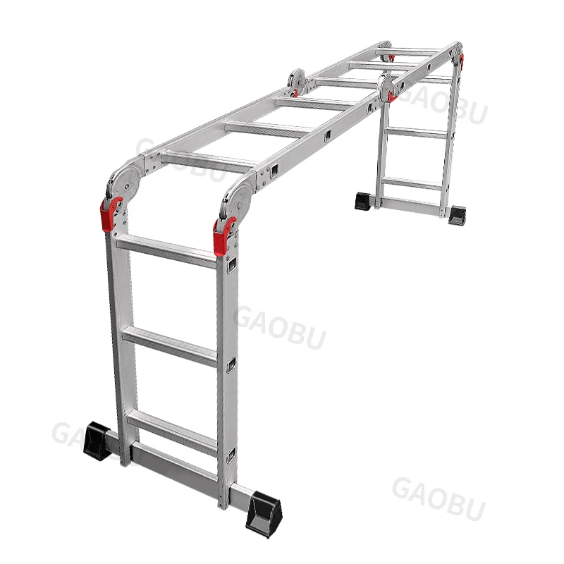 Foshan Factory sale directily  Multi-Function extension Folding retractable Aluminum Joint Ladder and working platform