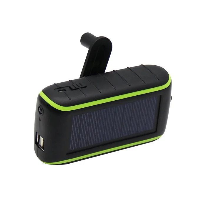 Multifunction  Flashlight Hand Crank Solar Power Bank Dynamo Mobile Charger