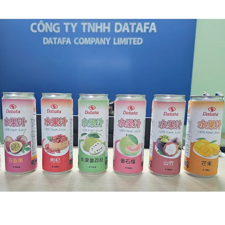 Fruit Juice Datafa High Quality Soft Drinks Packaging Bottle Oem Service Carton Box Made in Vietnam Manufacturer